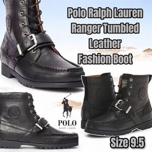 Men’s Polo Ralph Lauren Ranger Tumbled Leather Fashion Boot, Size 9.5